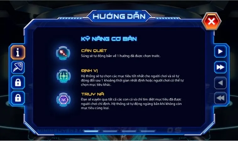 Các kỹ năng bắn cá trong game Bắn Cá Men In Black Tại 789Club
