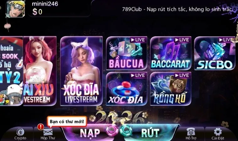 Đa dạng các trò chơi để trải nghiệm tại sảnh Casino Online 789Club